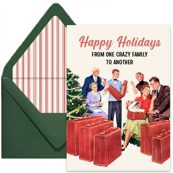 Mid Century Modern Family Christmas - Holiday Card