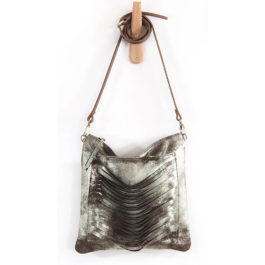 LARA B DESIGNS Cleo Leather Messenger Bag - Brown Platinum