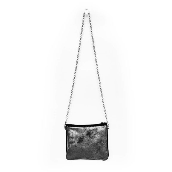 LARA B DESIGNS Maya Leather Fringe Crossbody/Shoulder Bag - Black Platinum