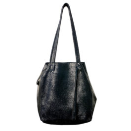 LARA B DESIGNS Scout Leather Tote - Midnight Navy Sparkle