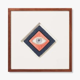 Tarot Inspired Embroidered Eye Patch - Wall Art With Wood Frame
