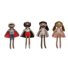 Cotton Superhero Dolls (4 types)