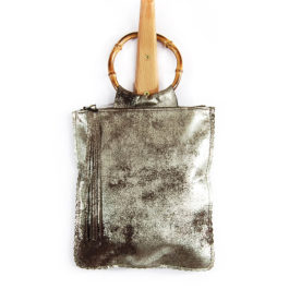 LARA B DESIGNS Hanna Leather Handbag - Brown Platinum