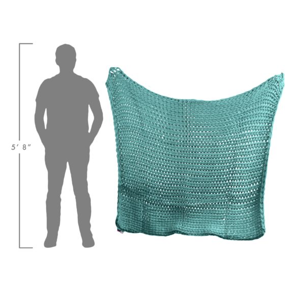 Chunky Knit Throw Blanket - Aqua