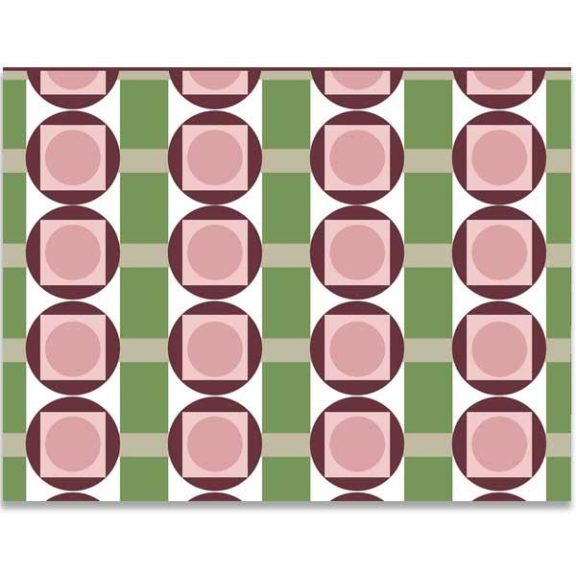 Green & Pink Vintage Geometric Design Stationary (Set of 8)