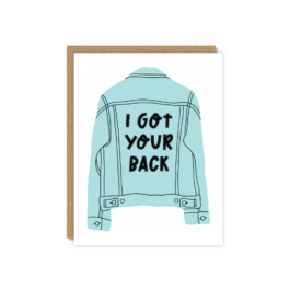 "I Got Your Back" Jean Jacket Greeting Card