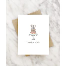 "Make a Wish" Donut Cake Birthday Greeting Card