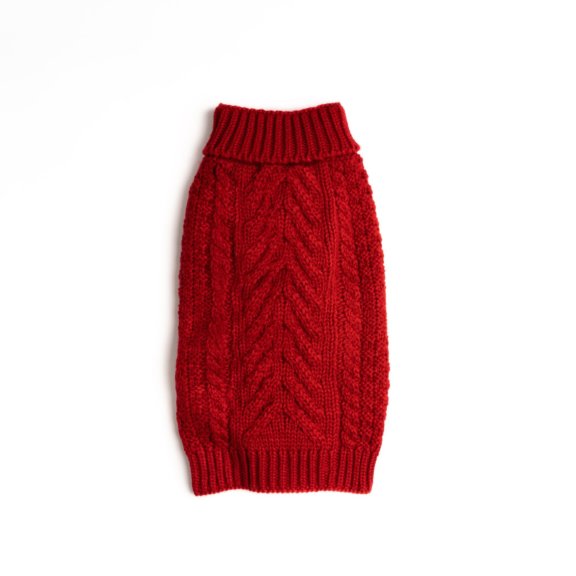 Red Super Chunky Dog Sweater