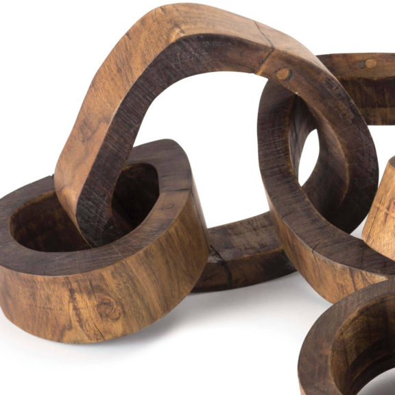 Wooden Links Centerpiece With Natural Finish