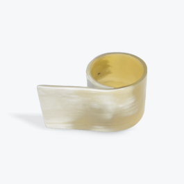 Marbled Blonde Horn Napkin Rings S/6