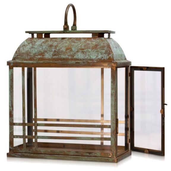 Antique Copper Metal Accessory Lantern