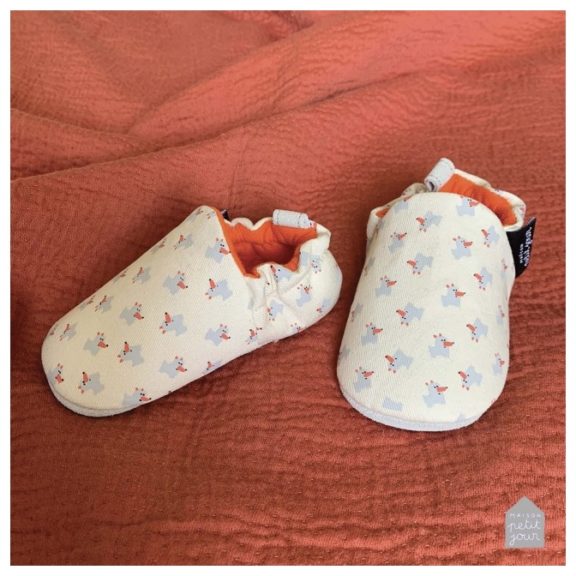 Baby's First Slippers - Suede & Cotton Multicolored Slippers (12-18 months)