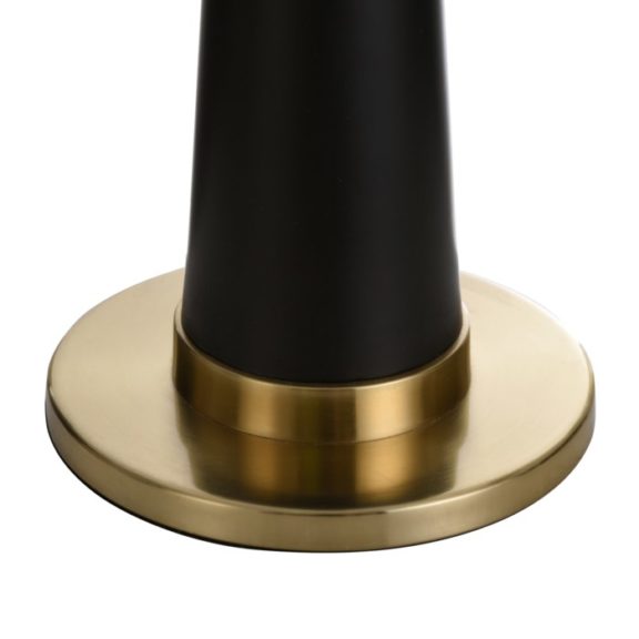Contemporary Black Slim Table Lamp With Glass Ball
