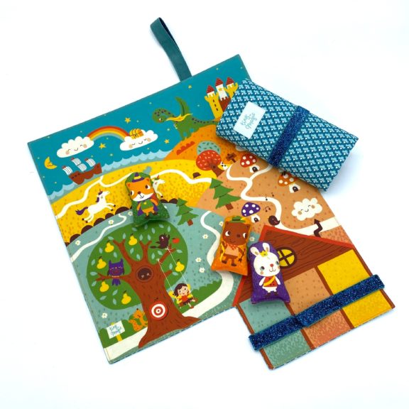 Portable Fairyland Play Mat - Blue Patterned Case