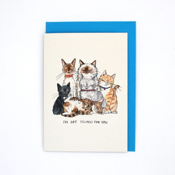"I've Got Felines for You" Cat Themed Greeting Card