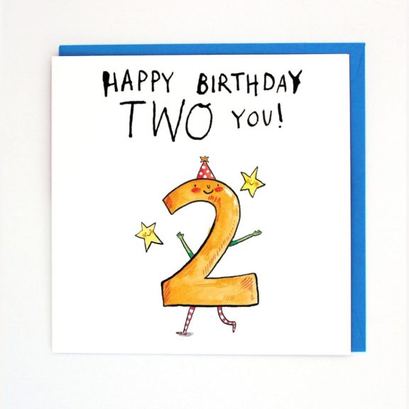"Happy Birthday Two You" - Second Birthday Greeting Card