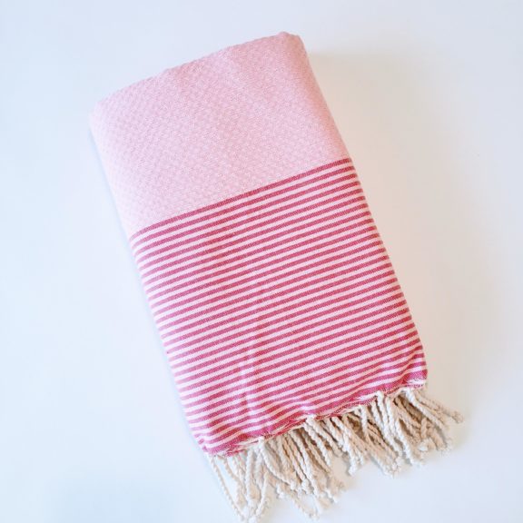 Large Textile Picnic & Beach Blanket - Pink/Fuschia