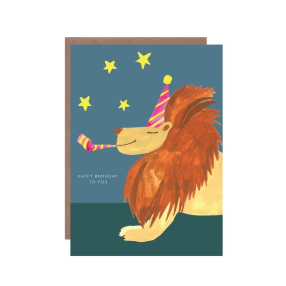 Birthday Party Lion - Birthday Card