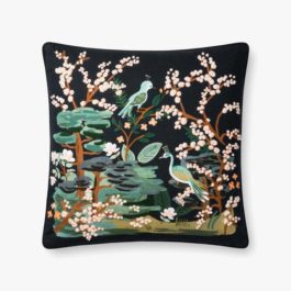 RIFLE PAPER CO. Kyoto Garden Cotton Pillow w/ Down Insert (22x22)