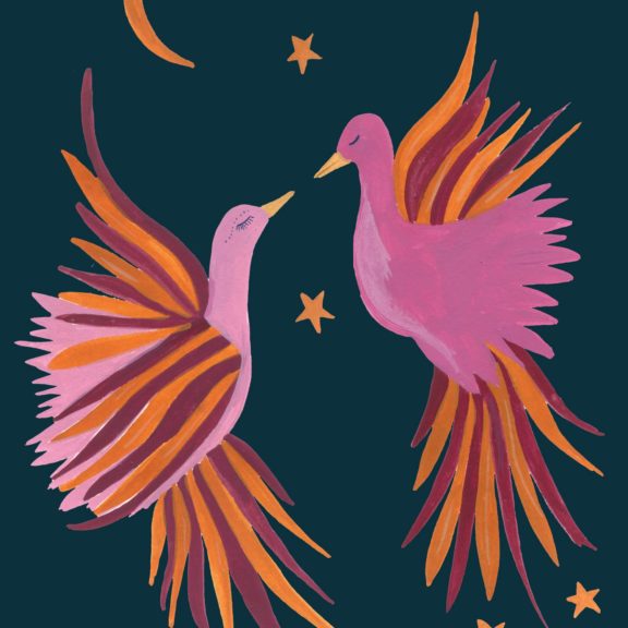 Phoenix Night Sky - Wedding Card