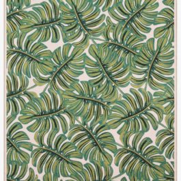RIFLE PAPER CO. Monstera Leaf Patterned Rug - Cream (2 Sizes)
