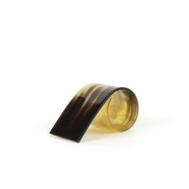 Marbled Black Horn Napkin Rings S/6