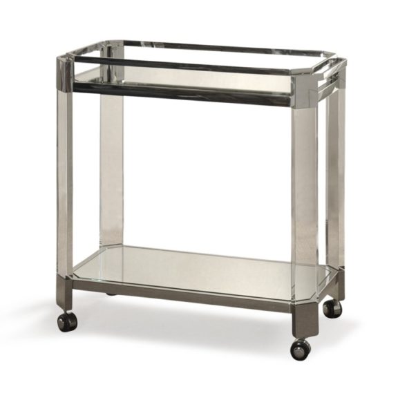 Polished Stainless Steel Bar Cart