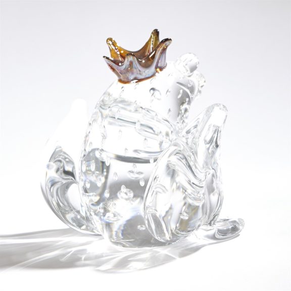 Decorative Glass Frog Prince