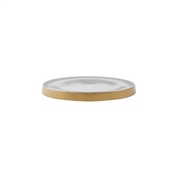 ROSY RINGS Round Gilded Glass Candle Coaster (2 Sizes)