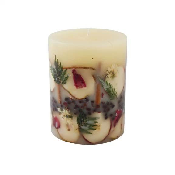 ROSY RINGS Spicy Apple Medium Round Botanical Candle