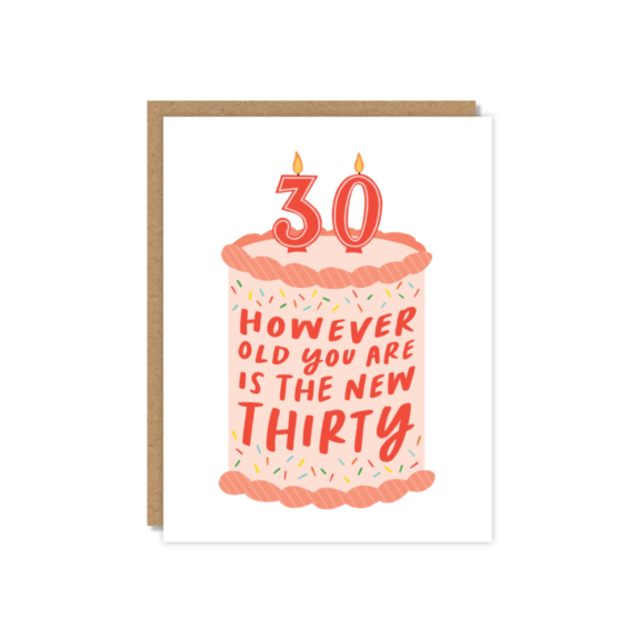 However Old Is the New Thirty - Birthday Card