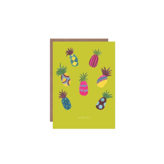 Colorful Pineapples – Thank You Card - Dog & Pony Show