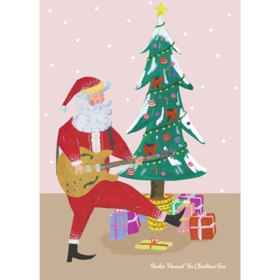 Rockin' Santa - Christmas Holiday Card