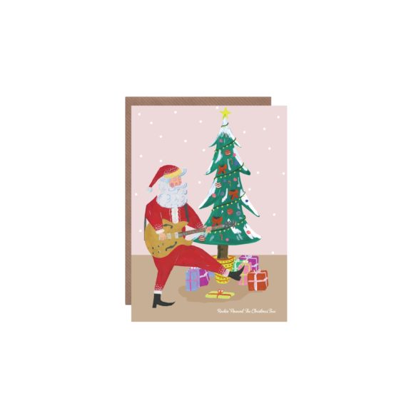 Rockin' Santa - Christmas Holiday Card