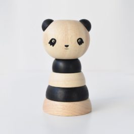 WEE GALLERY Wood Stacker - Panda