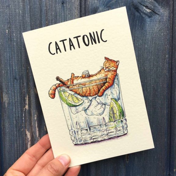 "Catatonic" - Just Because Greeting Card