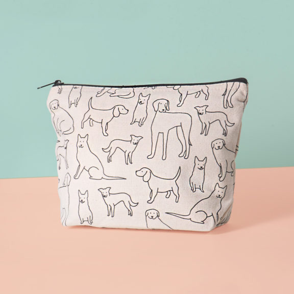 Dogs Jumbo Cotton Canvas Pouch - Dog & Pony Show