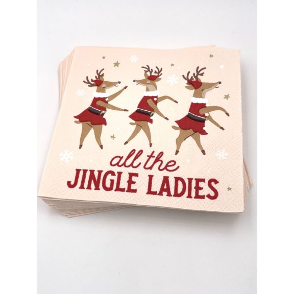 Jingle Ladies Reindeer - Holiday Cocktail Napkins