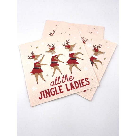 Jingle Ladies Reindeer - Holiday Cocktail Napkins