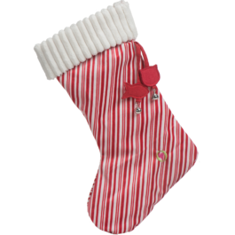 Peppermint Holiday Stocking with Cat & Fish Charms - Dog & Pony Show