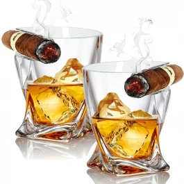 Cigar Old Fashioned Twist Whiskey Tumblers S/2