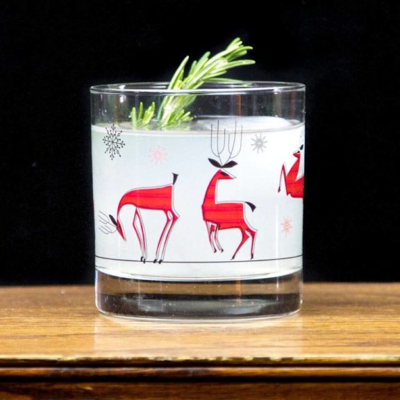 Reindeer Games - Holiday Rocks Glass
