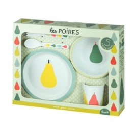 Les Poires/Pears 5-Piece Melamine Tableware Set 6M+