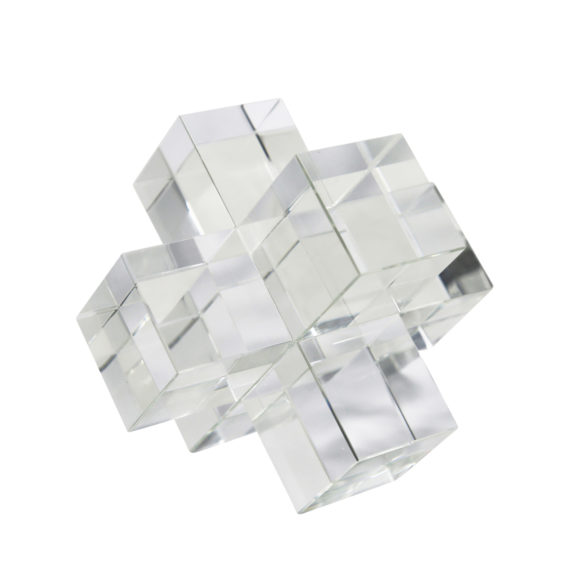 Clear Crystal Geometric Sculpture - Dog & Pony Show