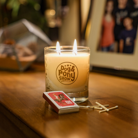 DPS 10 oz. Cocktail Glass Candle With Matches (2 Scents) - Dog & Pony Show