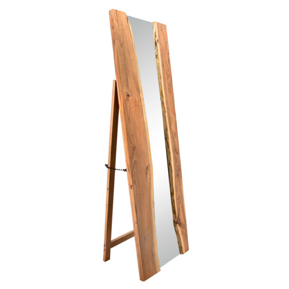 Standing or Hanging Mirror in Acacia Wood