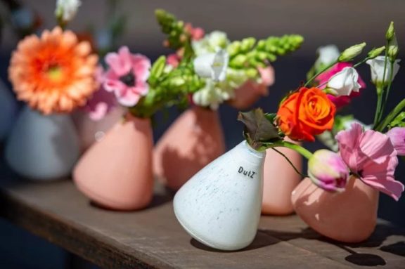 Tumbling Flower Vase – White - Dog & Pony Show