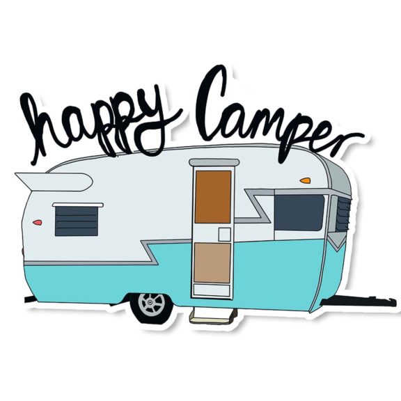 “Happy Camper” RV Sticker - Dog & Pony Show