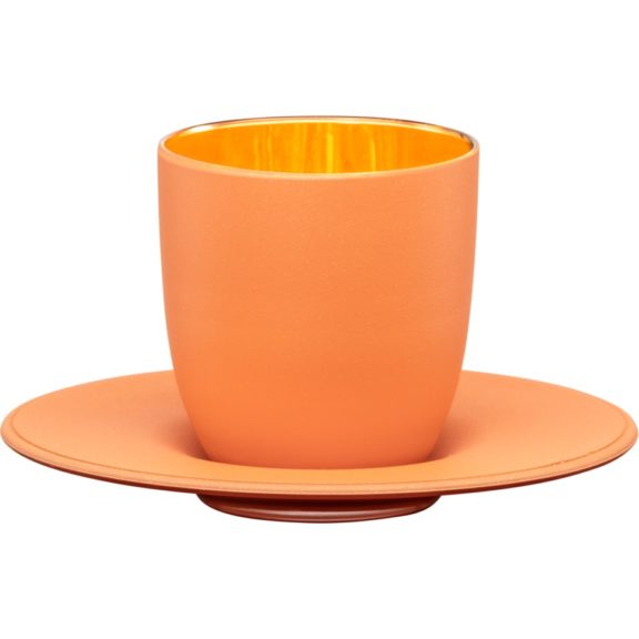 NICOLETTE MAYER Oro 24k Crystal Espresso Cup with Saucer in Gift Tube (Various Colors) - Dog & Pony Show