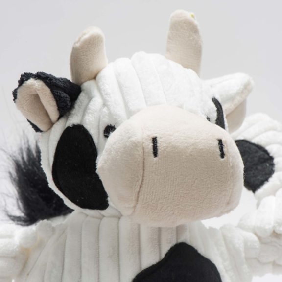 HUGGLEHOUNDS Plush Dog Toy – Cow (Large) - Dog & Pony Show
